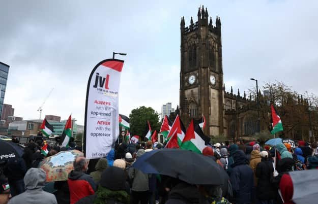 175 people were detained in London during a protest against the ban on a pro-Palestinian group.